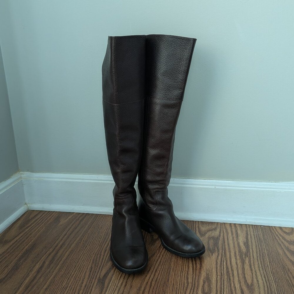 Cole Haan brown knee high boots, size 6.5 B